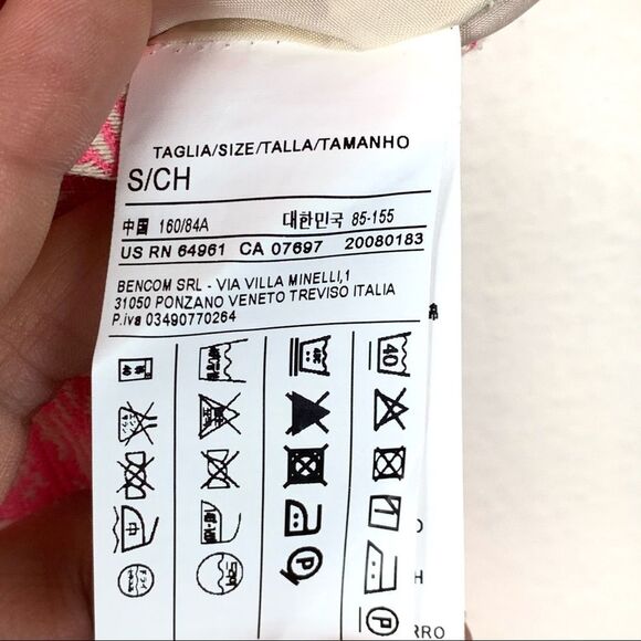 VTG United Colors of Benetton Pink Brocade Dress - Picture 8 of 9